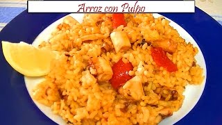 Arroz con Pulpo  Receta de Cocina en Familia [upl. by Heffron209]