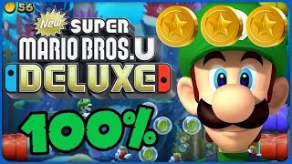 New Super Mario Bros U Deluxe 💚 1S Cheep Chomp Chase 💚 100 All Star Coins [upl. by Ynaitirb]