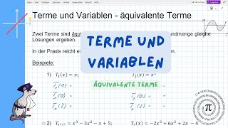 Terme und Variablen  äquivalente Terme [upl. by Orelia]