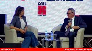 Intervista di Marianna Aprile a Maurizio Landini [upl. by Neeliak]