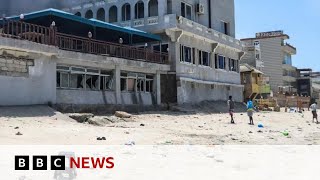 Somalia beach attack kills dozens in Mogadishu  BBC News [upl. by Tabina209]