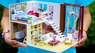 5 DIY Miniature Doll House Rooms NEW [upl. by Hgalehs]