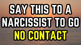 Say This to a Narcissist to Go No Contact [upl. by Sehguh]