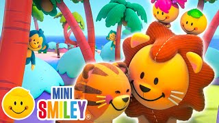 🦁🎵 With the animals 🦁🎵 Mini Smiley  Songs and Nursery Rhymes for Kids [upl. by Naujyt]