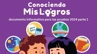 📘 documento INFORMATIVO prueba CONOCIENDO MIS LOGROS  2024  INTRODUCCION 📘 [upl. by Ecinnahs]