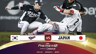 HIGHLIGHTS  Game 22 Korea vs Japan  WBSC Premier12 2024 presented by RAXUS [upl. by Naitsirhc443]