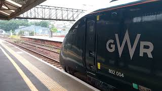 Class 802 Hitachi GWR Service Departing Truro [upl. by Ydasahc]