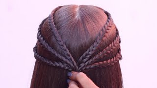 new elegant hairstyles  easy hairstyles for long hair  Hair Styler [upl. by Nilekcaj]