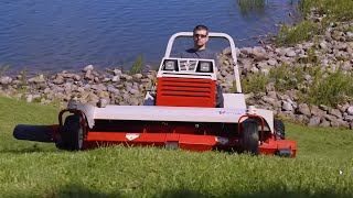 Mowing Extreme Hills on Dams Ditches Levees and Steep Banks [upl. by Bergeman780]