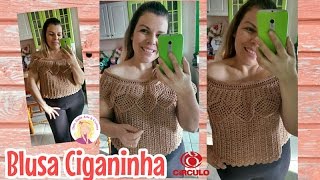 Blusa Ciganinha em Crochê [upl. by Enifesoj958]