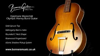 Epiphone Masterbilt Olympic Honey Burst Guitar  Bonners Guitar Store [upl. by Ajani]