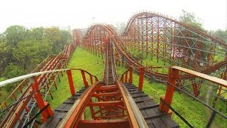 Cyclone Roller Coaster POV Nicco Park India Southport Pleasureland Copy Clone UK [upl. by Maryn]