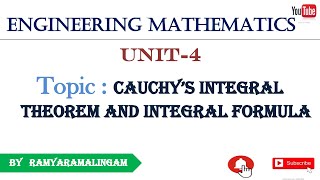 Cauchys Integral Theorem and Cauchys Integral Formulas  Complex Analysis  in tamil [upl. by Nahtanoj]