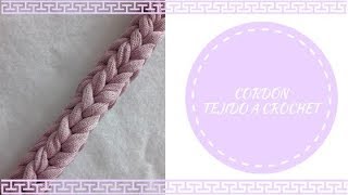 Como tejer un cordón a crochet Icord cordoncillo tubular [upl. by Ezekiel]