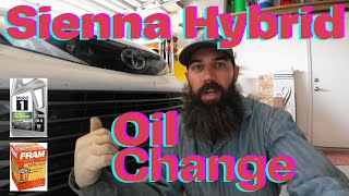 2021 Sienna Hybrid Oil Change Full Tutorial [upl. by Zetrok102]