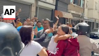 Venezuela opposition leader Maria Corina Machado rides through Caracas to greet voters [upl. by Leirol]