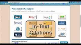 EasyBib In Text Citations Tutorial [upl. by Vallo639]