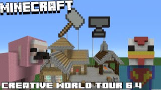 Creative World 64  Unique Builds Tour Clock Tower Pizza Hut Nether House AND SO MUCH MORE [upl. by Giark]