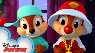 Tinsel Tussle 🎄  Chip N Dales Nutty Tales  Disney Junior [upl. by Ahselat]