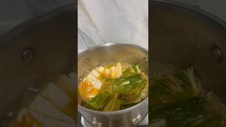 Kimchi jjigae cooking recipe koreanfood singlemom parenting fyp highlights kimchi mealprep [upl. by Edialeda]