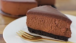 NoBake Chocolate Cheesecake Recipe Without Gelatin [upl. by Eidod]