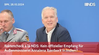 Faktencheck à la NDS Kein offizieller Empfang für Außenministerin Annalena Baerbock in Indien [upl. by Tran]