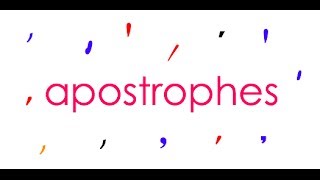 how to spell apostrophes 1 contractions [upl. by Horgan]