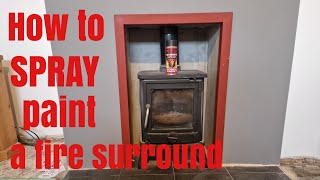 How to spay paint a metal fire surround with high temperature paint🔥 [upl. by Yentrac]