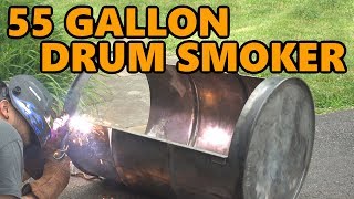 55 Gallon Drum Smoker Build Project [upl. by Aij]