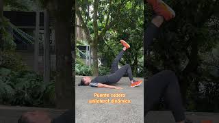 Puente cadera unilateral Elevación de pelvis unilateral exercise runner plus entrenamiento [upl. by Saul]