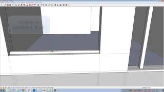 kozijn en glas tekenen in sketchup [upl. by Katleen]
