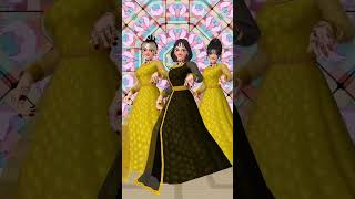 Cartoon girls dance video bollywood music sajnavesajna [upl. by Gnohc]