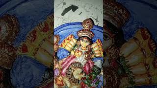 durga thakur toiri mati diye art drawing painting [upl. by Llewoh]