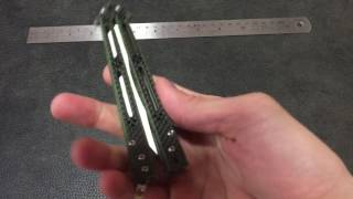 HOM Design BasilisksR Green CF Balisong Introduction [upl. by Bonina]