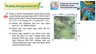 KSSM Matematik Tingkatan 4 Bab 1 praktis komprehensif no13 Fungsi dan persamaan kuadratik [upl. by Gerrit]