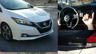 NEW 2018 Nissan Leaf  Steep Hills  Highway Drive  ProPilot ePedal and More [upl. by Novelia]