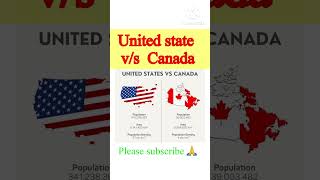 United state vs Canada population shortvideo youtubeshorts gk generalknowledge [upl. by Amle456]