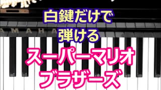 ピアノで奏でるサビ スーパーマリオブラザーズ ゲーム音楽 白鍵だけで弾ける初心者OK [upl. by Neyrb699]