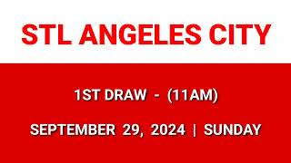 STL ANGELES CITY 1st draw result today 11AM draw morning result Philippine September 29 2024 Sunday [upl. by Alpheus927]