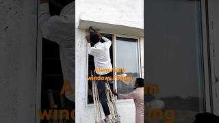 Aluminium windows fixing design shootvideo youtubeshorts a1civilengineer viralvideo [upl. by Bilat]