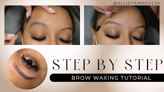 STEP BY STEP BROW SHAPING TUTORIAL FOR BEGINNERS  BROW WAXING [upl. by Airamak]