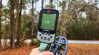 LIVE Metal Detecting in the WOODS  Minelab XTERRA PRO V8X Coil [upl. by Goodill]