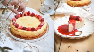 Gâteau fromage blanc coulis framboise [upl. by Paza]