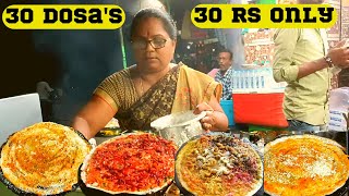 Kadapa Famous Karam Dosa  Ghee Dosa  Egg Dosa  30 Dosas Starts 30 Rs Only  Indian Street Food [upl. by Nylakcaj777]