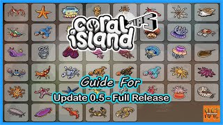 COMPLETE GUIDE TO CATCHING ALL OCEAN CRITTERS  TIME AND LOCATION SPAWN『Coral Island』 [upl. by Rutter]