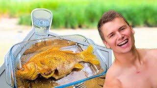 Can You Eat Goldfish Invasive Goldfish Bowfishing CATCH AND COOK This Might Be A Bad Idea [upl. by Leunamesoj]