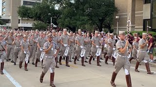 Texas Aggie Corps Of Cadets Marching Into Kyle Field Miami Game 2022 [upl. by Adnirb]