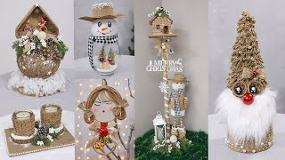 7 Diy Jute craft Christmas decorations ideas 2023🎄Christmas Decor 🎄 [upl. by Ahsiled376]