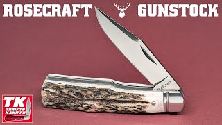 RoseCraft Blades Gunstock Stag Pocket Knife RCT0014ST [upl. by Huntington]