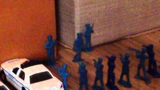 Zombies attack the city Army Men Stop Motion [upl. by Eninahs]